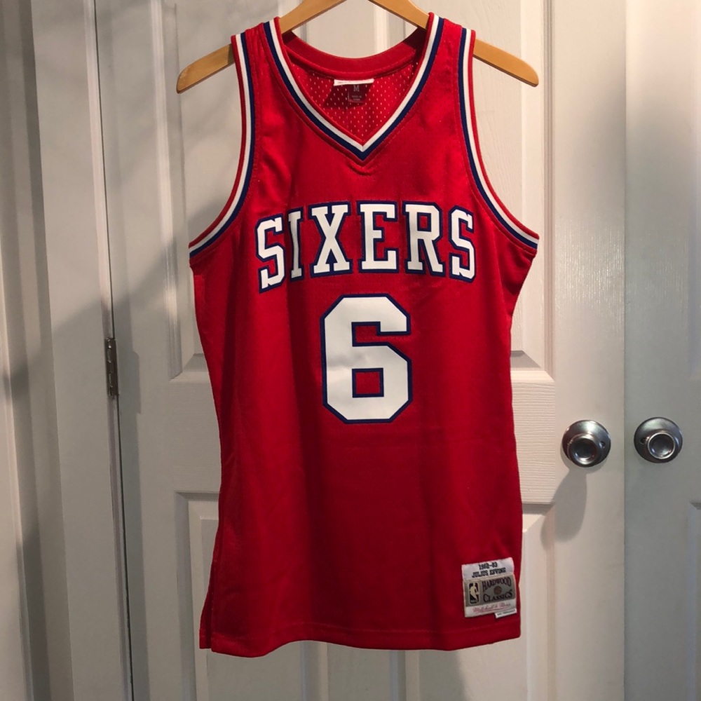 Mitchell & Ness swing man collection Julius Erving Sixers #6 red Jersey